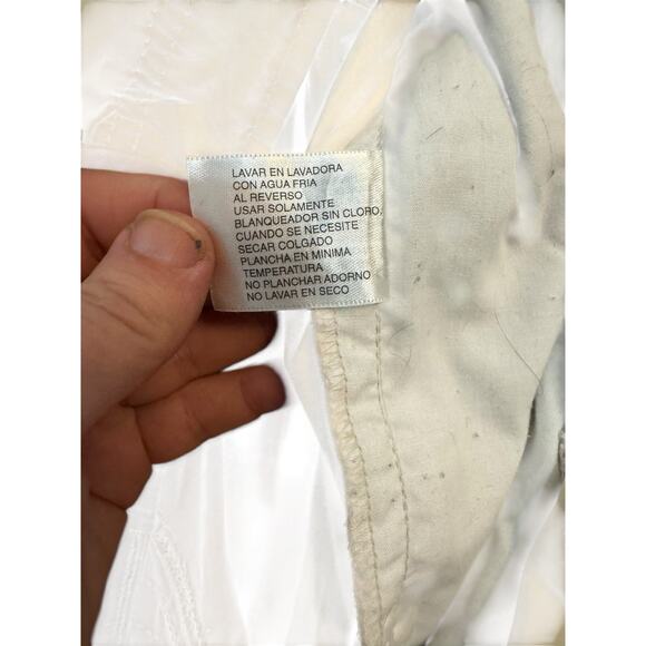 Vintage Y2K Arizona Jeans Embroidered Floral Hummingbird Cargo Pants Size 14 - Picture 10 of 12